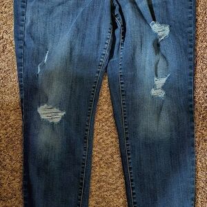 Maurices Blue Distressed Jeggings